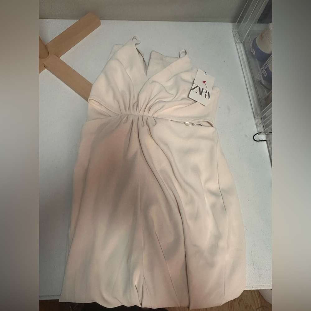 Zara Cream Halter Jumpsuit with Side Cutouts - Picture 7 of 8